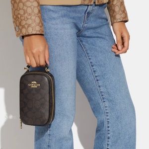 Coach Eva Phone Crossbody in Signature Canvas